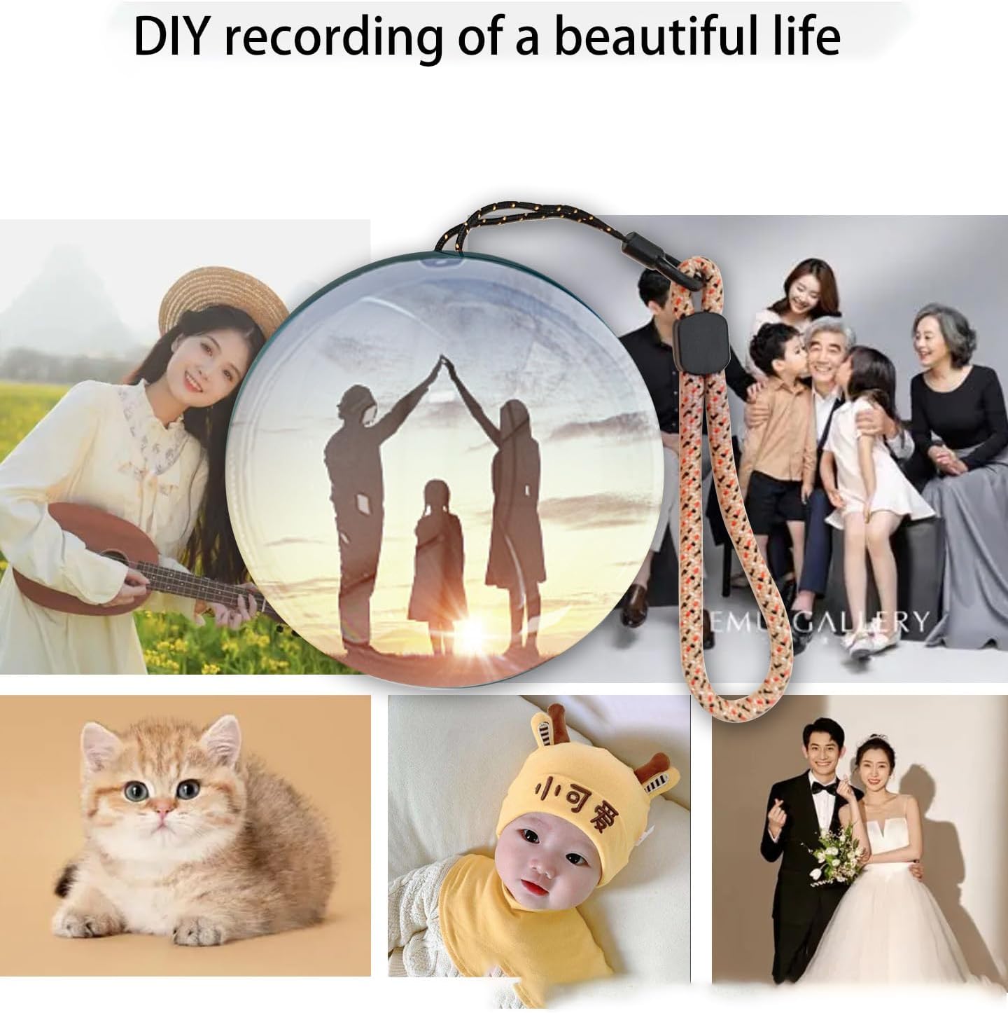 2.7 Inch Crystal Ball Video Player, Personalized Digital Photo Frame, Upload Videos via App, Unique Gift for Valentine's, Birthday, Christmas