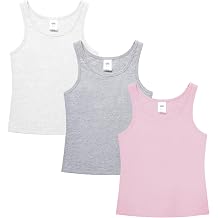 QBK Girls Tank Top with Built in Bra Training Bras Camisole with Shelf Bra