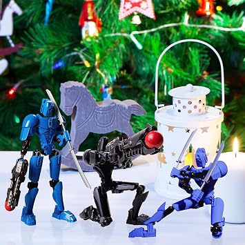 Assembly Completed 3D Printed Figure T13, Dummy 13 Action Figure, Titan 13 Robot 13 Action Figure Desktop Decorations for Game Lovers.