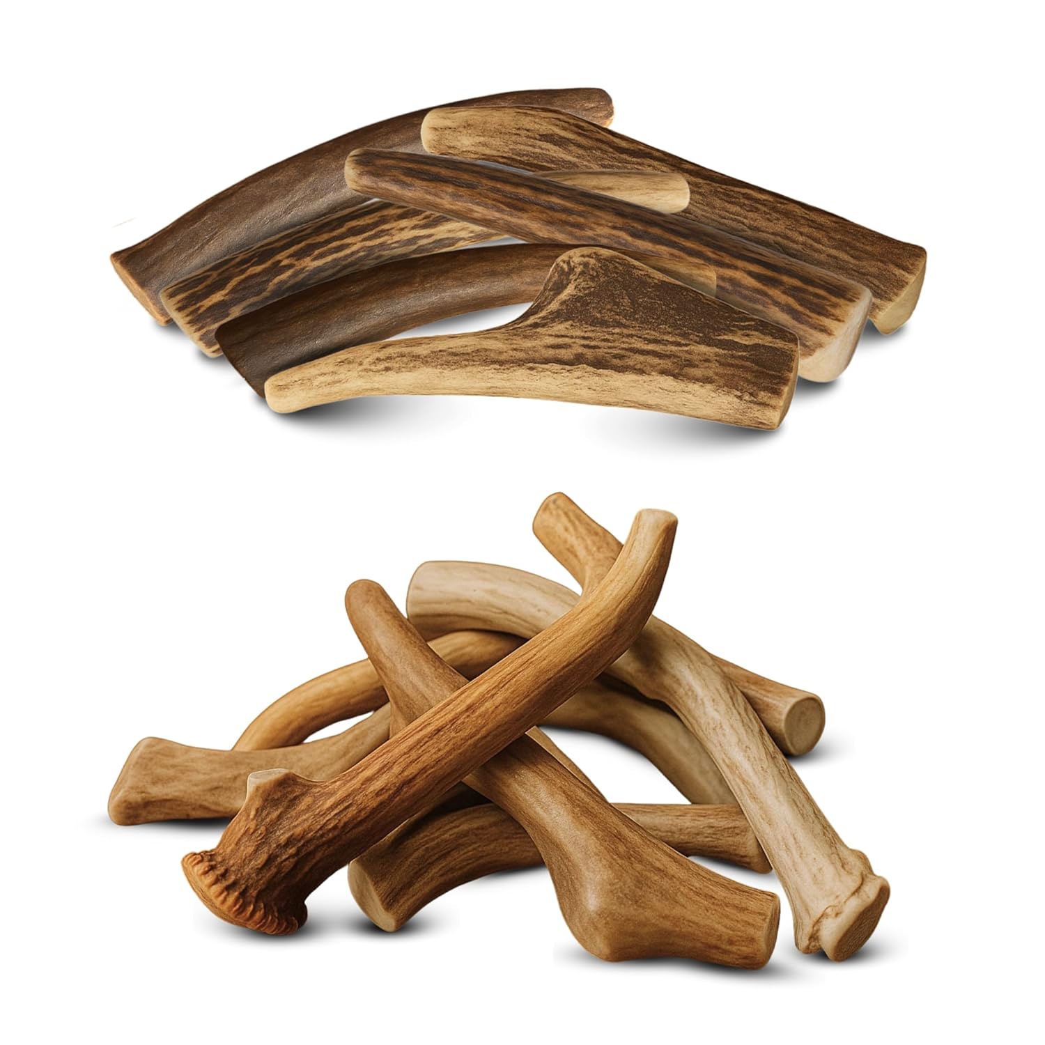 WhiteTail Naturals Whole Deer Antlers for Dogs Naturally Shed Bundle Includes 6-Pack Small 4 6 1 Pound Pack