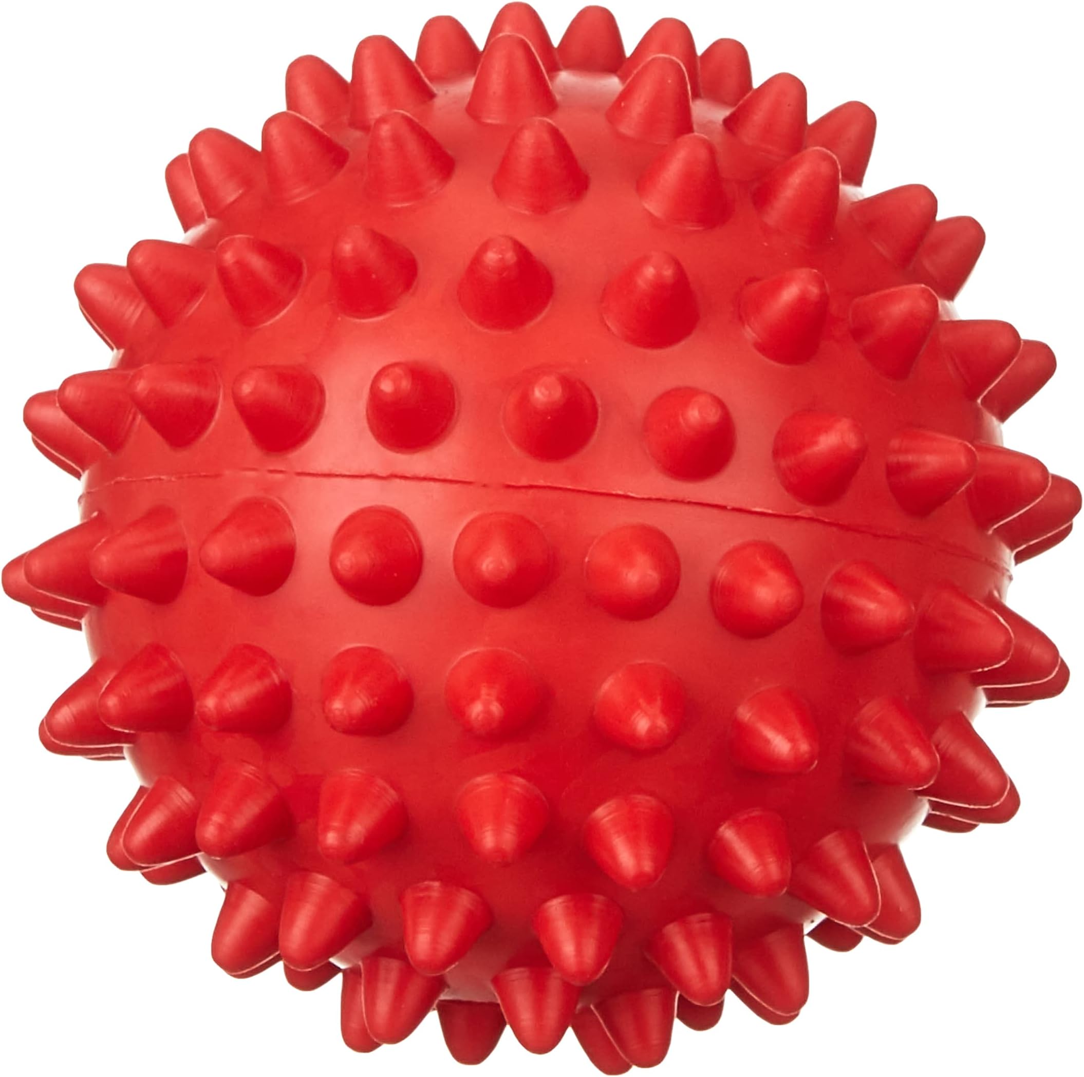 AmazonBasics PVC Spiky Manual Massage Ball for Blood Circulation, Red