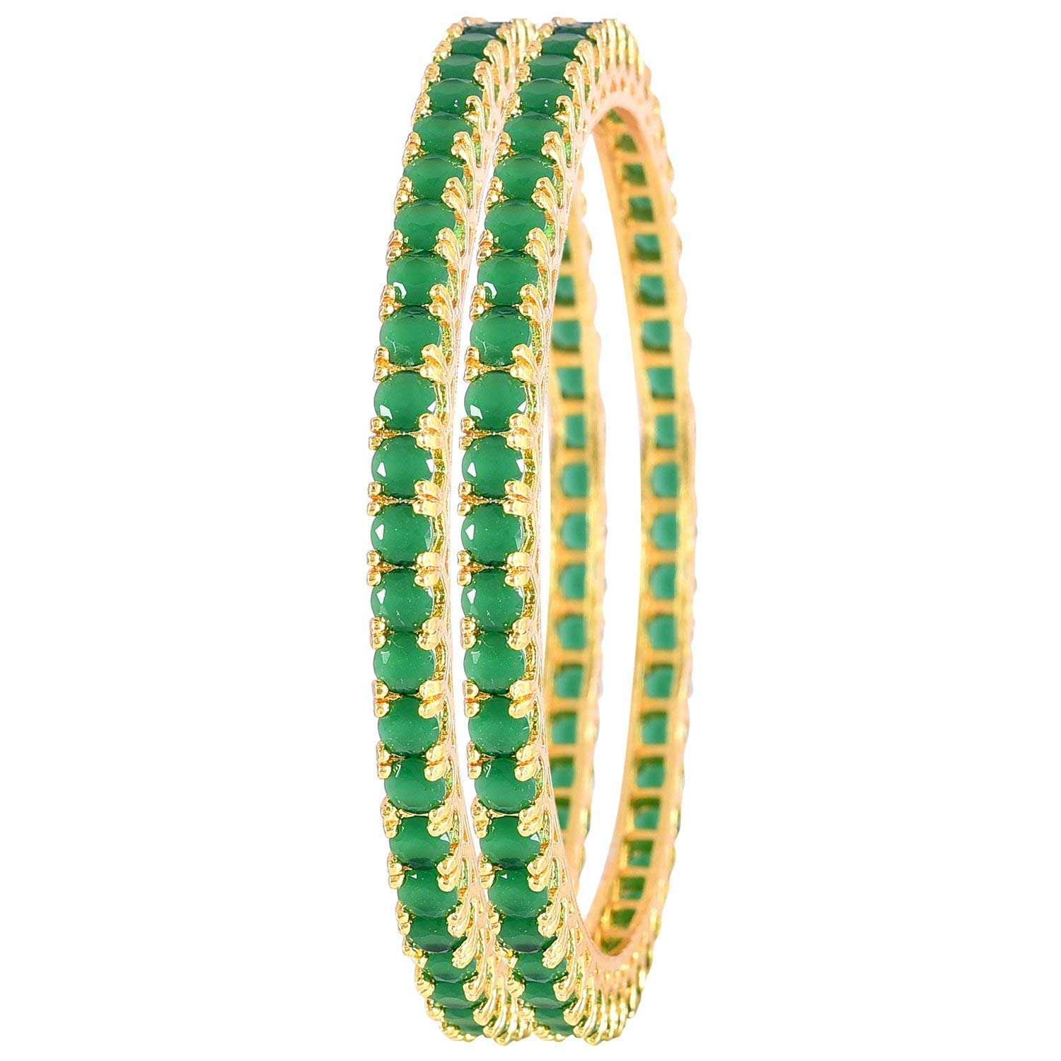 See full amazon price history chart for JEWELOPIA Elegant Emerald Stone Studded American Diamond Bangles 18k Gold Plated 2 PCs Handcrafted Round Solitaire AD Bangles Set for Women & Girls (2-6) JEWELOPIA Elegant Emerald Stone Studded American Diamond Bangles 18k Gold Plated 2 PCs Handcrafted Round Solitaire AD Bangles Set for Women & Girls (2-6) (B09V128R82) Amazon Price History, Amazon Price Tracker