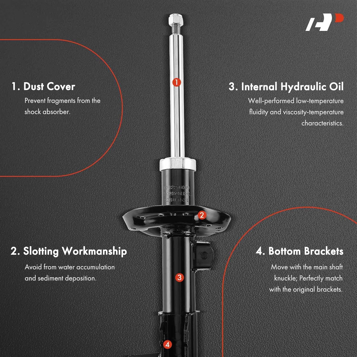 A-Premium Front Pair [2] Strut Assembly Compatible with Chevrolet Cruze 2012-2015, Cruze Limited 2016, Volt 2012-2015 & Buick Verano 2012-2017