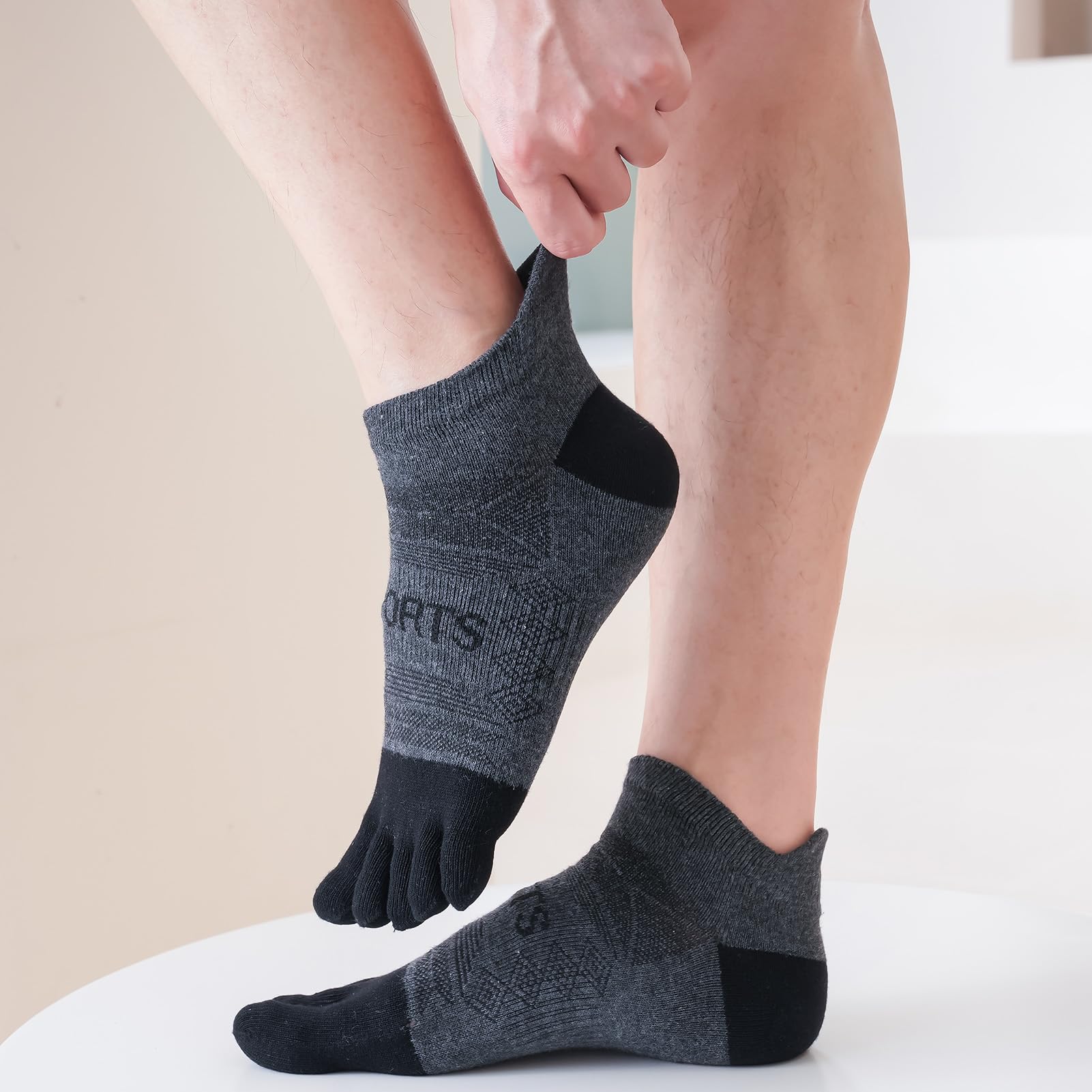 Calcetines de dedo para hombre, 5 pares