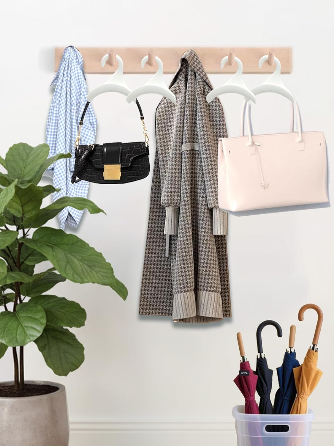 Purse Hanger, Bag Hanger for Closet 11PCS Purse Holder Backpack Hanger Hook for Organizer Storage Purses Tote Bag Backpacks Handbags(White) - Image 7