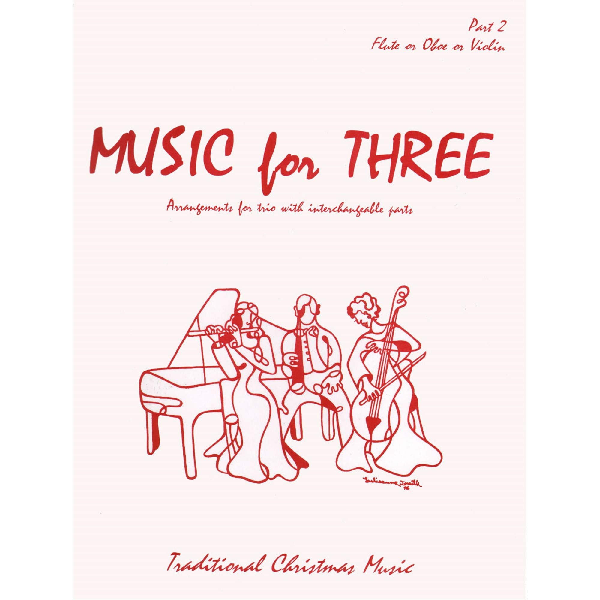 Partition Noël pour violon flûte hautbois Music for Three Part 2