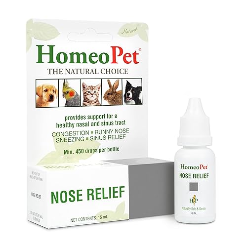 HomeoPet Nose Relief, Safe and Natural Sinus Supplement for Cats,