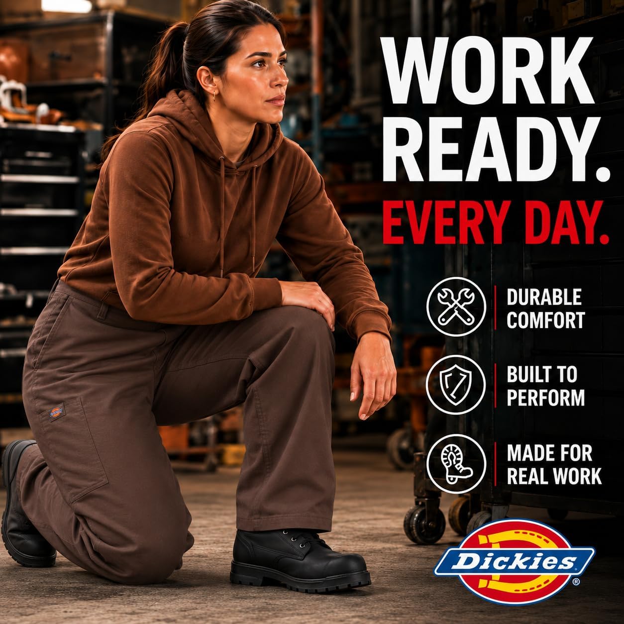 Dickies Womens Double Knee Work Pant