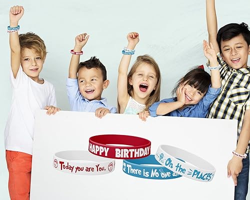 Miniatura 3 de (24 unidades) regalos de fiesta de Dr. Seuss, decoraciones de fiesta del Dr. Seuss, pulseras de silicona para niños, decoraciones de aula de Dr.