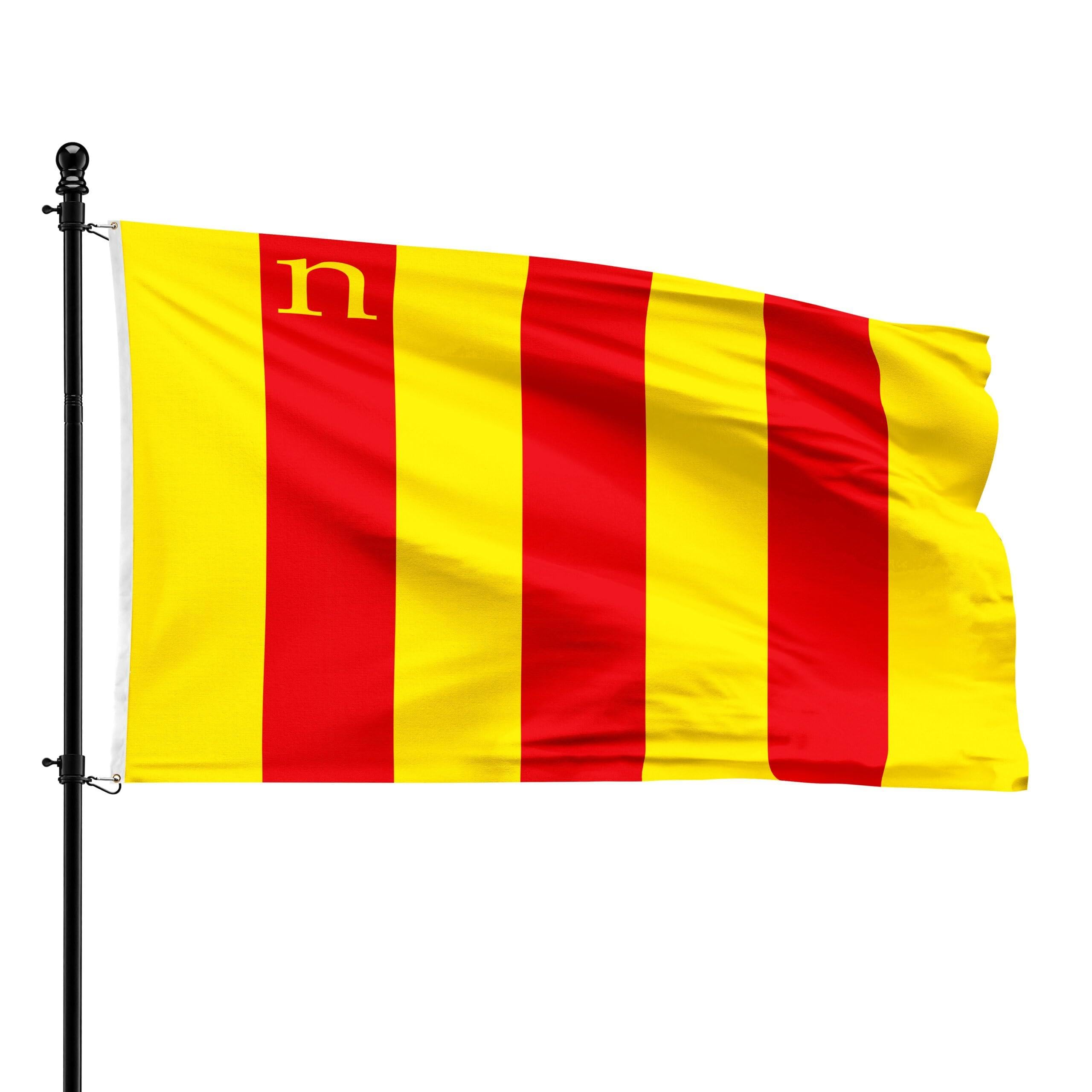 Drapeau de Nielse officiel pour la municipalité de Niel au format standard 90 x 150 cm