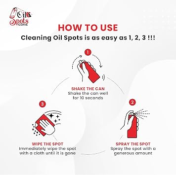 Oil Spots Gone Heavy Duty Concrete Oil Stain Remover Spray - Industrial Strength Degreaser for Driveways, Garage Floors, Concrete, Stone and Pavers - Fast Cleaner for Motor Oil and Grease