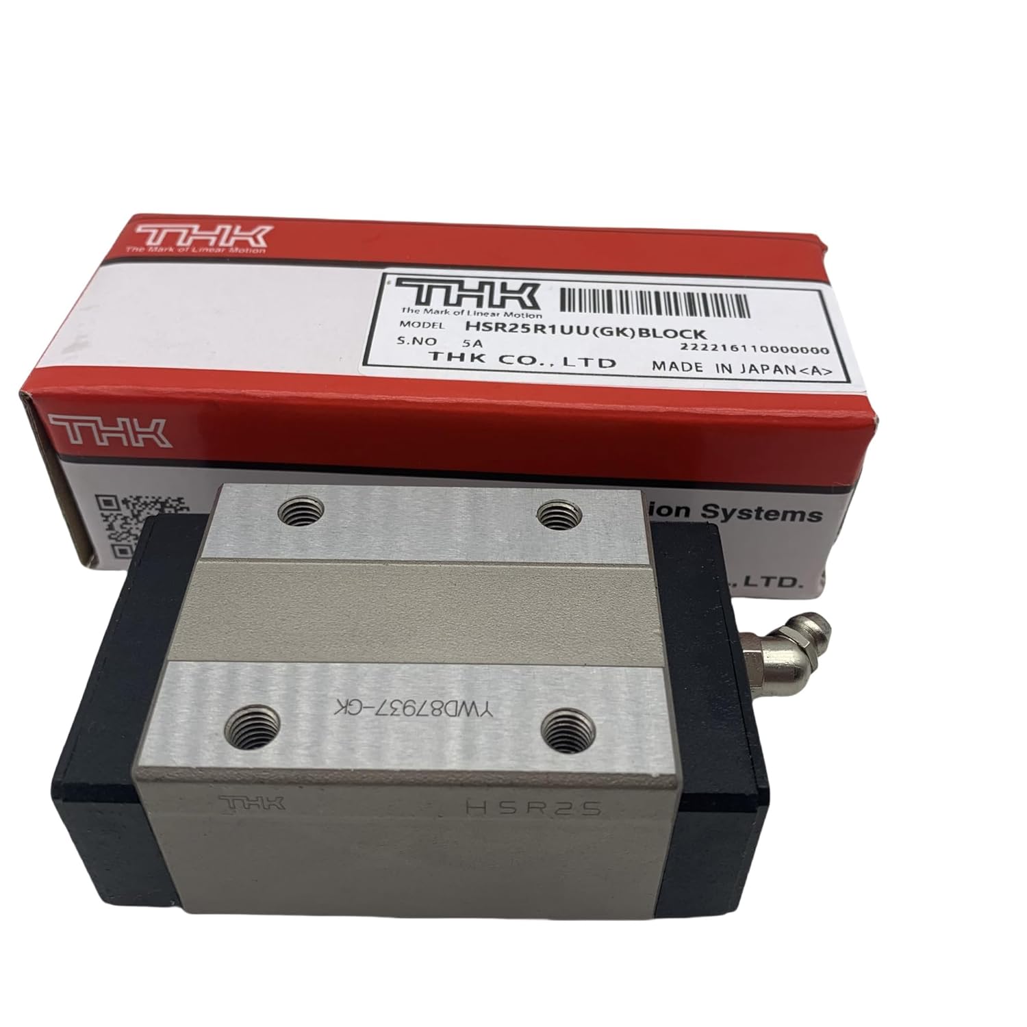 Original THK Linear Guide HSR25R HSR25 HSR25R1SS HSR25R1UU HSV15R GK Block Linear Carriage/Slider/Rail/Guideway Bearings Motion Control for CNC Machine Tools Parts 3D Printer Automation Industry