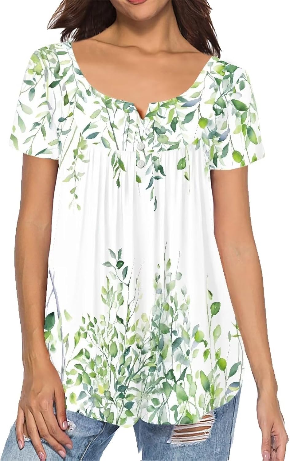 Showudesigns Womens Tops S-4XL Teen Girls Short Sleeves Top Casual Clothes