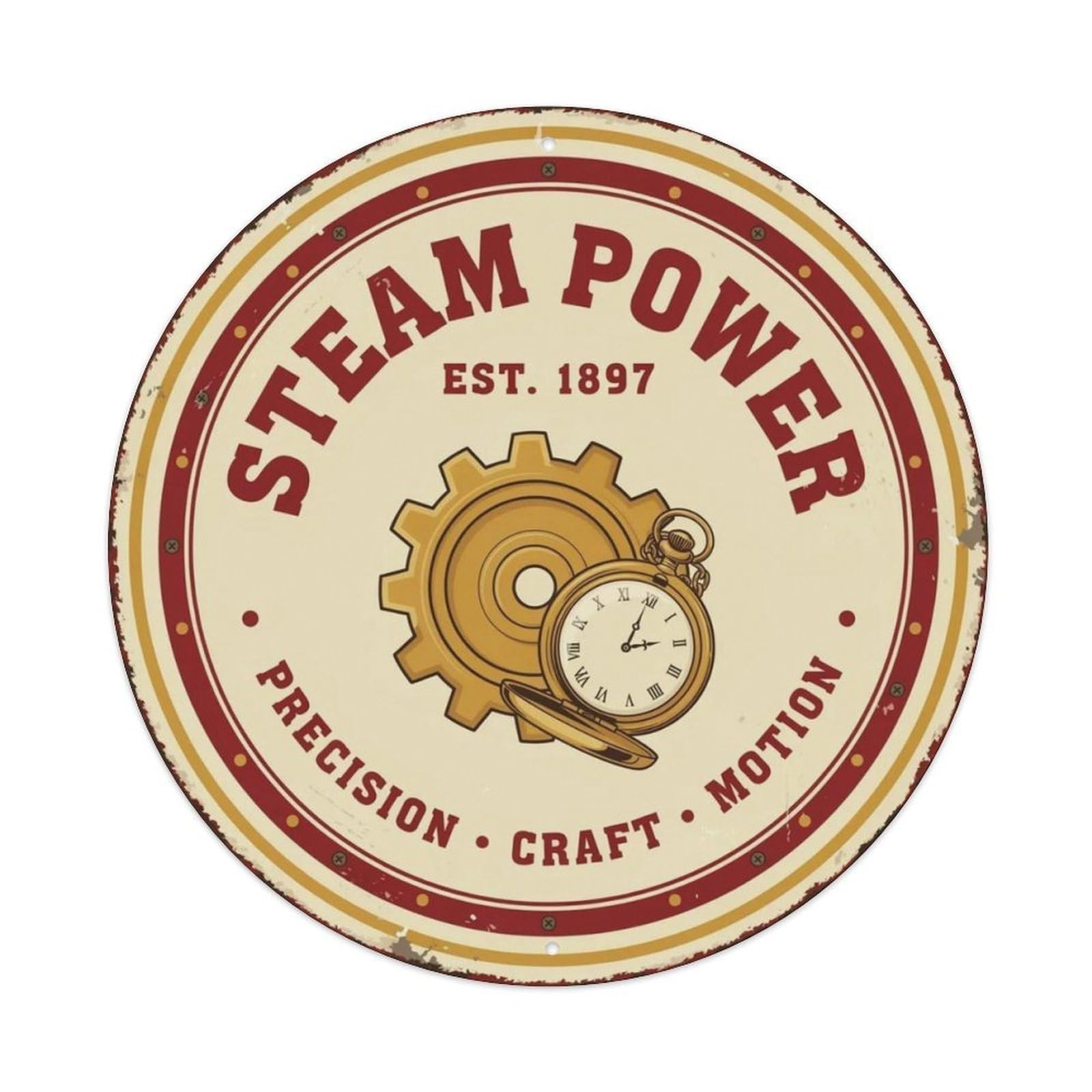 Steam Power Steampunk Metal Tin Sign Plaque