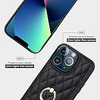 Vista 8 de Folosu Funda compatible con iPhone 13 Pro Max con soporte para tarjetas, rotación de 360°, soporte de anillo de dedo con función atril, bloqueo Negro