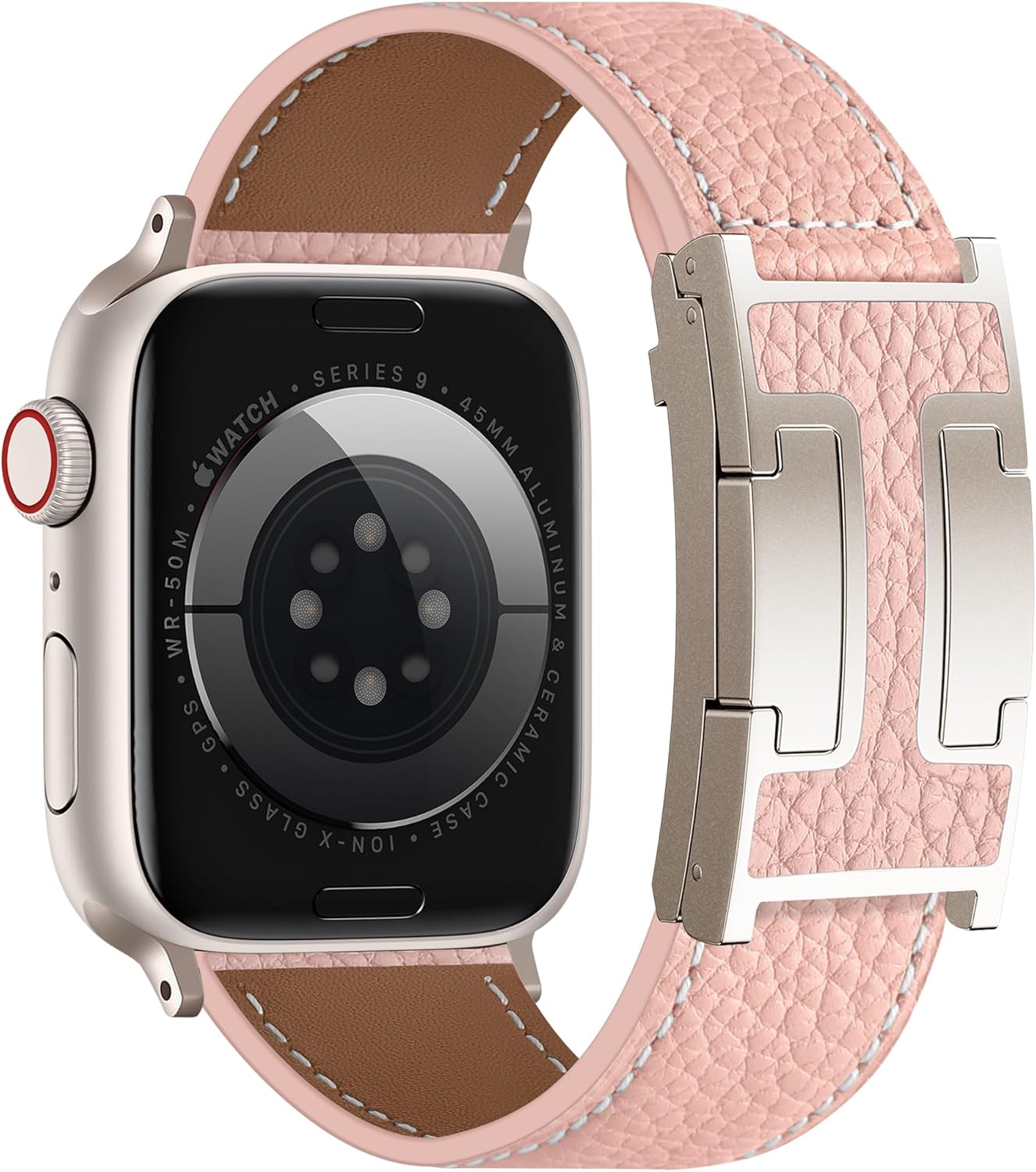 Charlam Leather Magnetic Watch Band, Compatible with Apple Watch Bands 40mm 38mm 41mm 42mm 44mm 45mm 46mm 49mm Women Men, Top Grain Leather Designer Strap for iWatch Series 11/10/9/8/7/6-1/Ultra 3/SE3