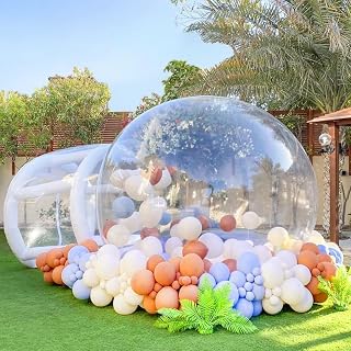 Transparent Inflatable Bubble Tent 100% PVC Tent Bubble House with Blower for Party Wedding, Clear Dome Balloon Garden Tent (3m Bubble Tent(10ft))