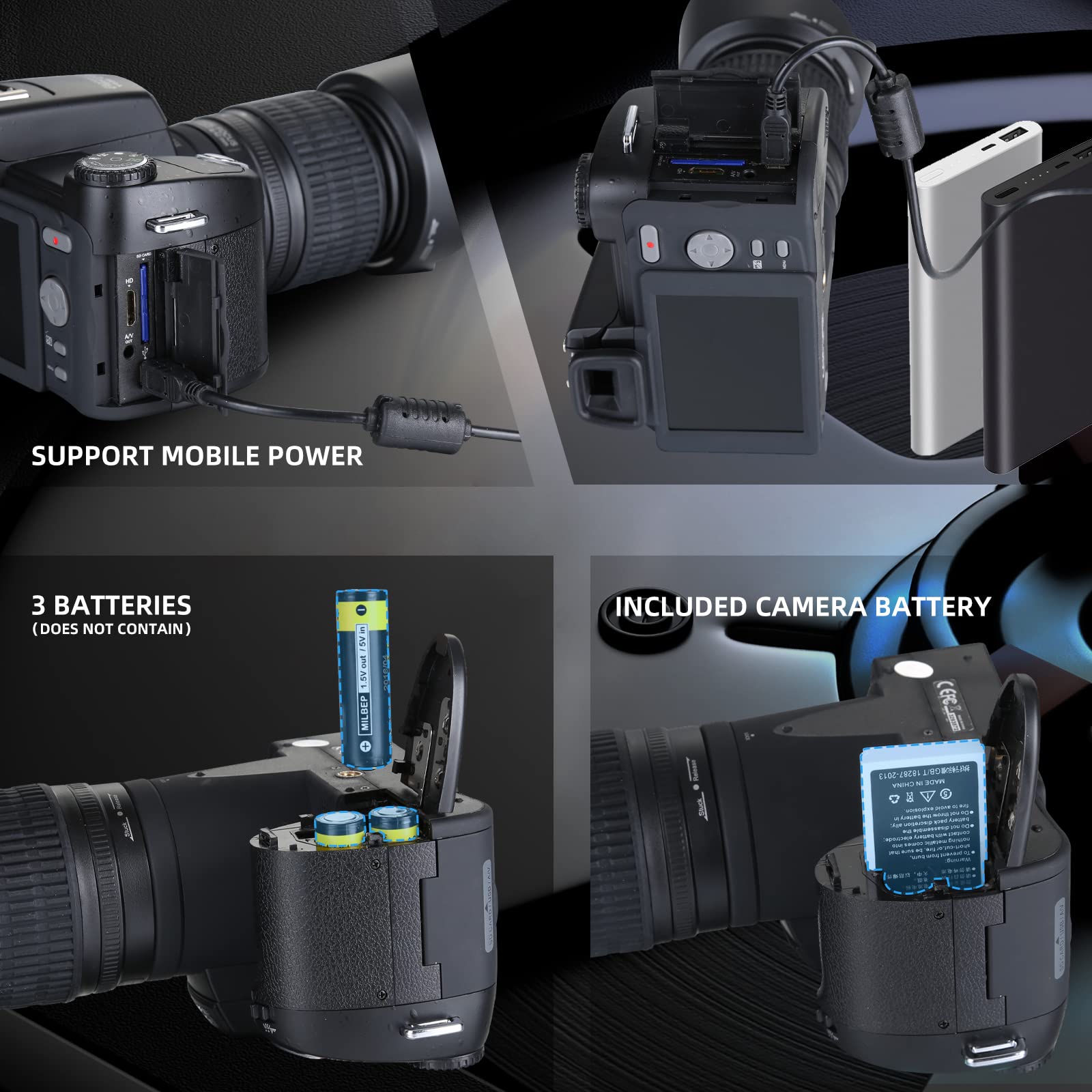 BONZART Fotocamera Digitale Lit+ 300.000 Pixel Con Display LED E Registrazione Vocale