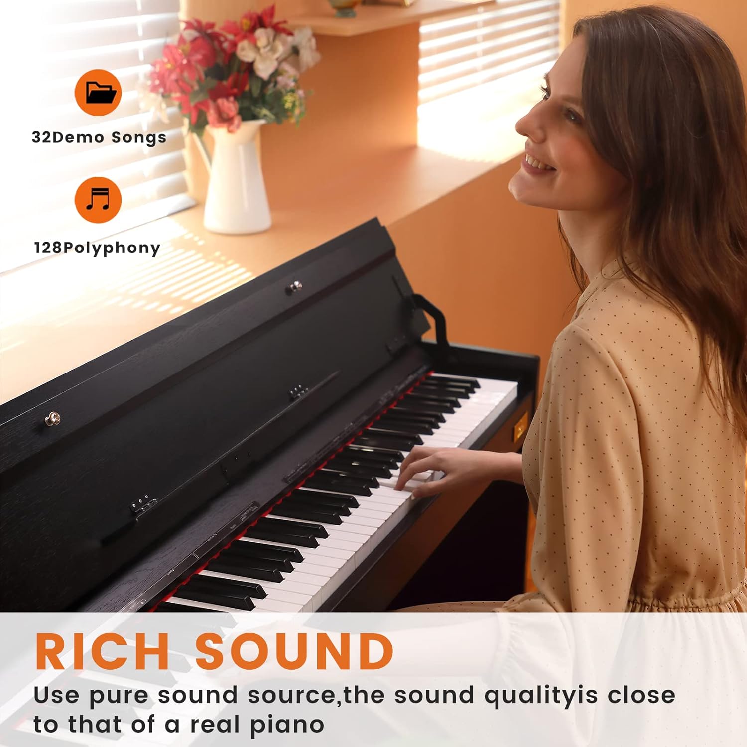 Digital Piano Rich Sound Features