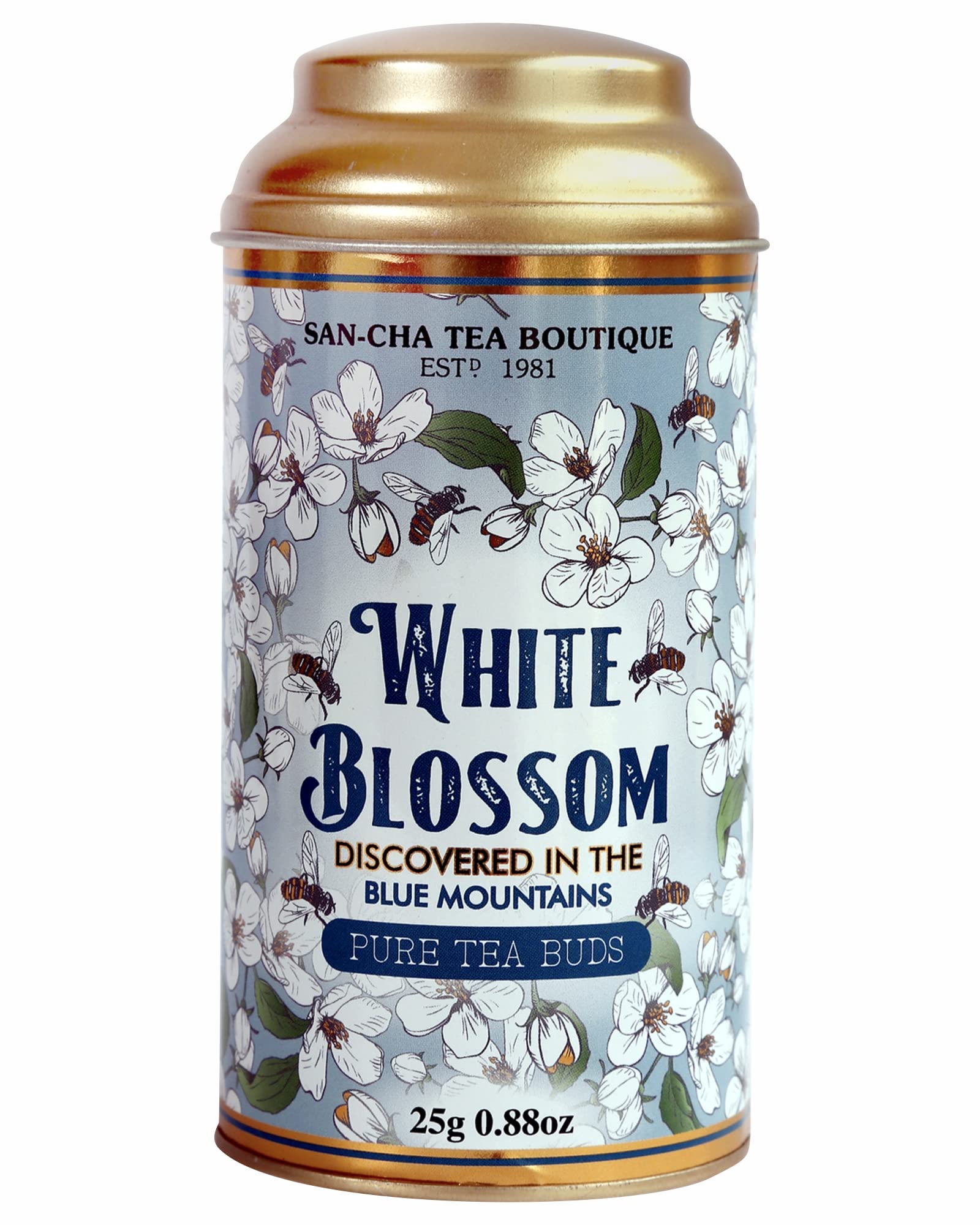 Sancha Tea Boutique White Blossom White Tea 50gms (Set of 2), Pure Tea Buds, Richest in Antioxidants, Silver Needles White Tea, High Grown White Tea
