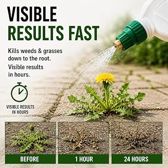 Natural Armor Weed and Grass Killer All-Natural Concentrated Formula. Contains No Glyphosate (1 Case of 4 Gallon Refills)