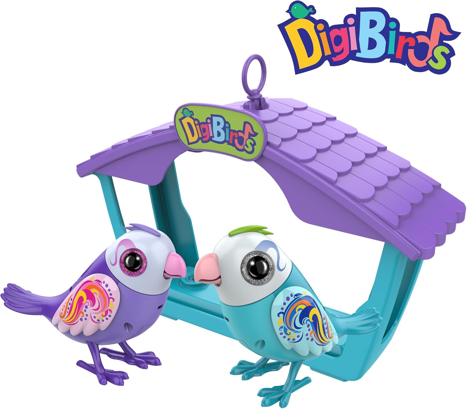 Bizak Digibirds, House with 2 Interactive Birds Singing Alone or Choir, Whistle, Move Beak and Head, Take Them Anywhere You Want (62008617)