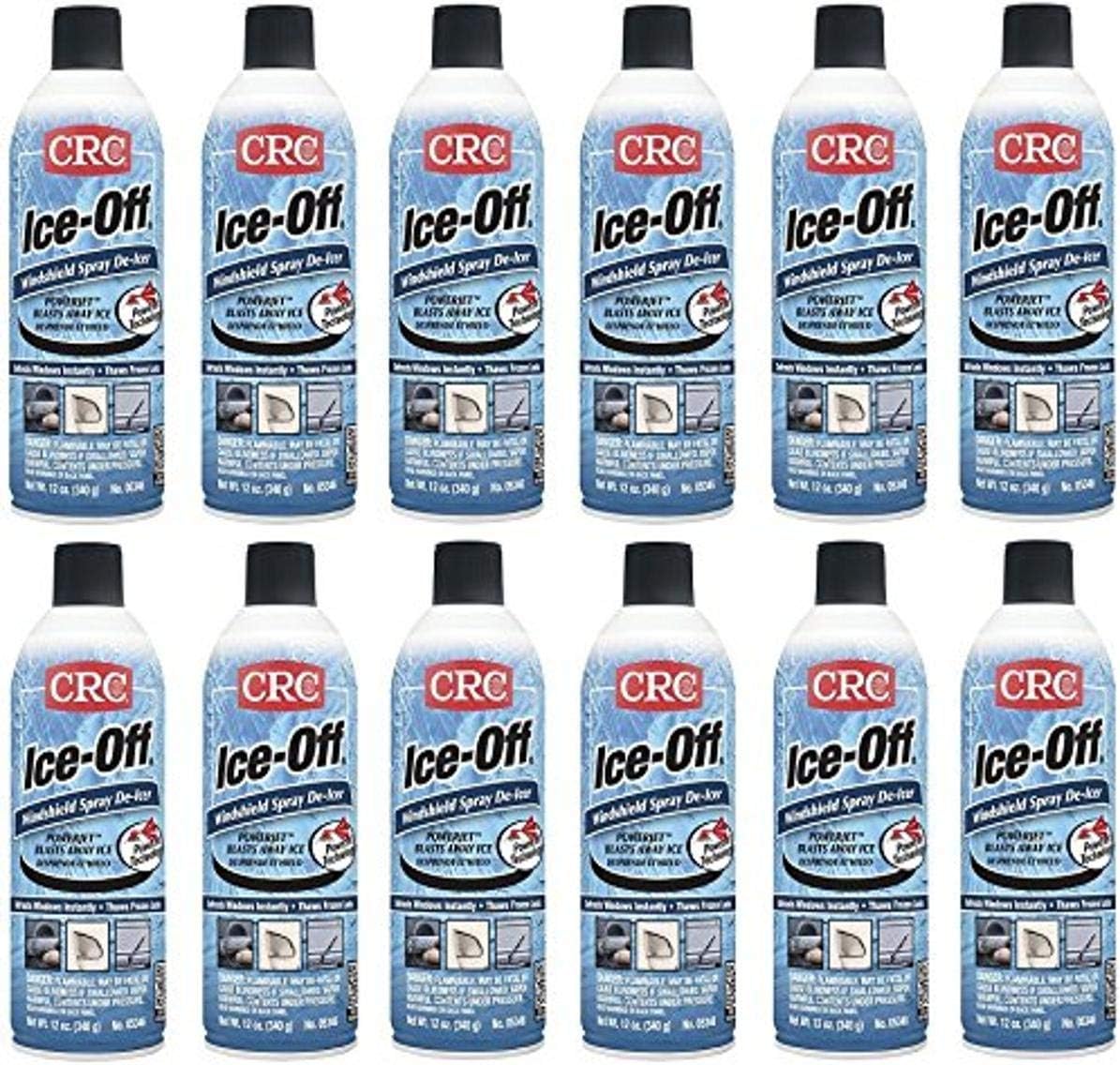 CRC 05346 Ice-Off Windshield Spray De-Icer - 12 Wt Oz. (12-Pack)