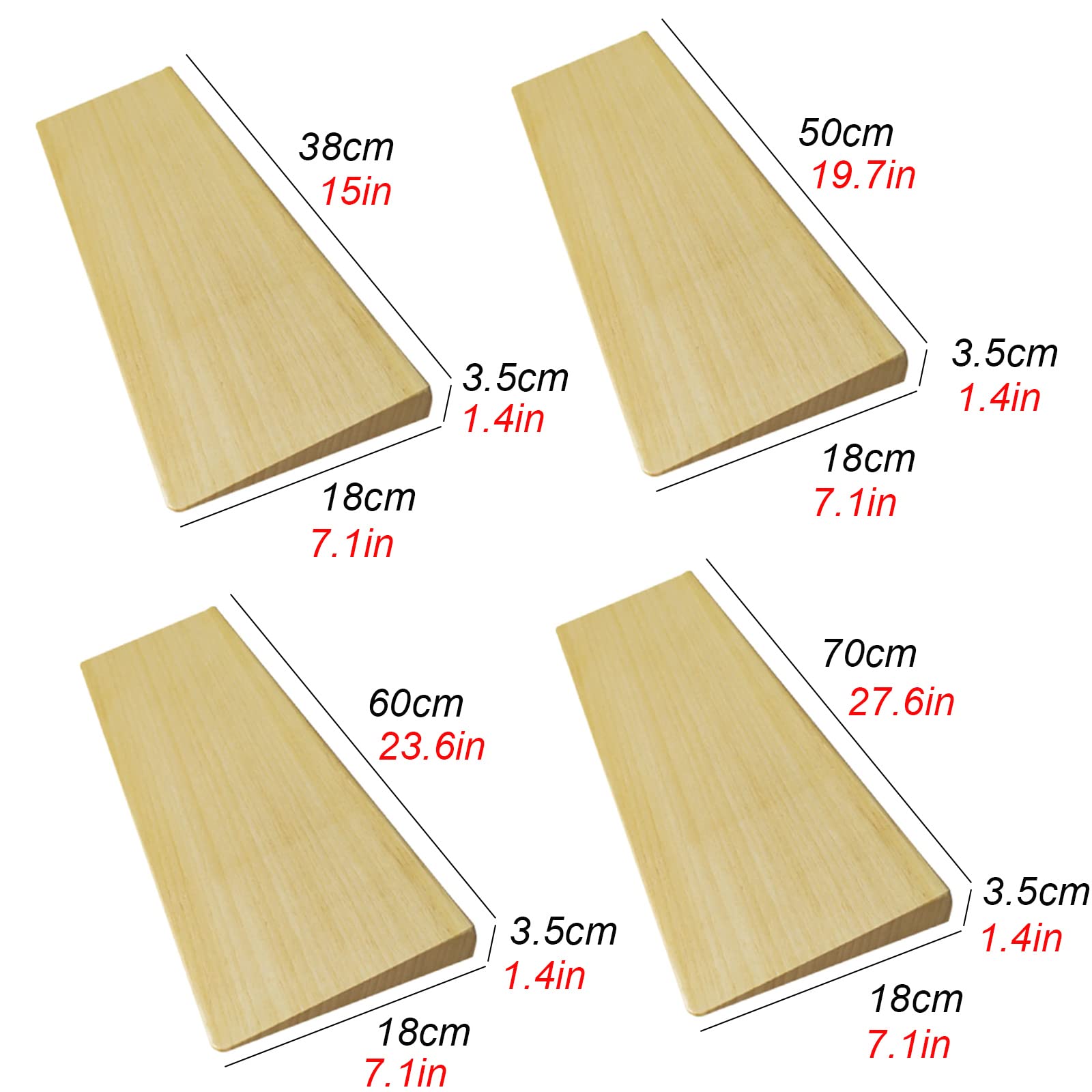 Umbral interior de madera maciza, 1 3,5 cm, rampa de acceso de subida, rampa de acceso para minusválidos, puertas escalones cobertizo antideslizante para sillas de ruedas rampa