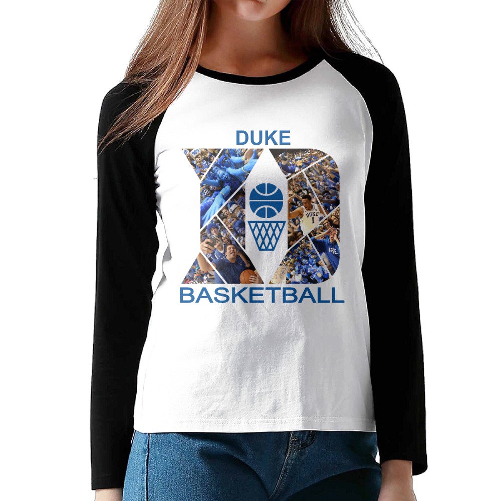Ahey Girl's Raglan Duke Basketball Blue Performance Tee Black
