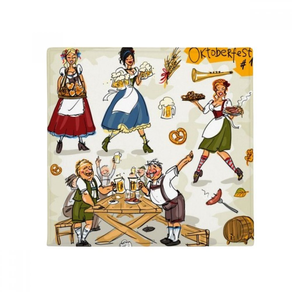 Tapis de bain Allemagne rond 60x60cm multicolore anti-slip pour sol de salle de bain