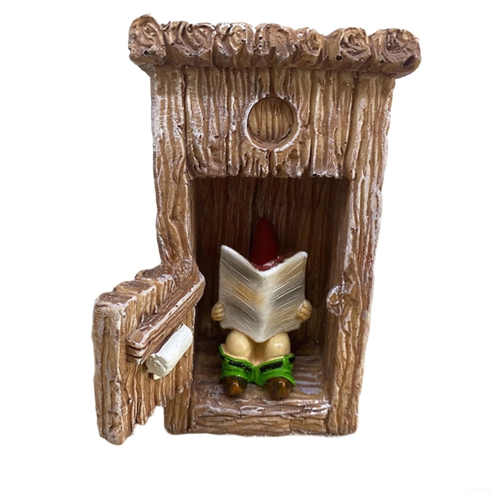 Gettimore Resin Garden Gnome Statue Decorative Outdoor Figurine Ornament for Yard Patio Lawn 8x7.5x13cm