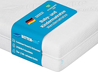 Betten-ABC - Junior Duo - Wendematratze für Babys & Kleinkinder - 70x140 cm - mit Rundum-Trittkante & 2 Seiten - Oeko-TEX-Zertifiziert - Abnehmbarer & waschbarer Aloe Vera-Bezug - Lieferung per Paket