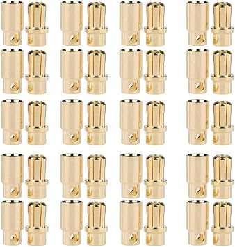 20 Pairs 8.0mm Male Female Bullet Connector Plug Heavy Duty for RC Lipo Power Wire Connector