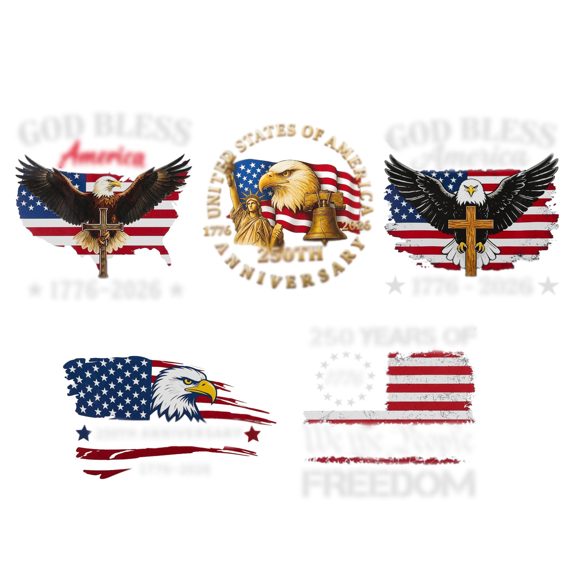 Stickers pour fenêtres de voiture et vinyle commémoratif du 250e anniversaire USA