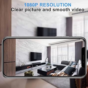 1080P Wireless Smart Home Cameras WiFi Camera Nanny/pet Cam Small Dome Camera for Security Build-in Battery/Indoor Camera with Night Vision/Phone App Remote Control