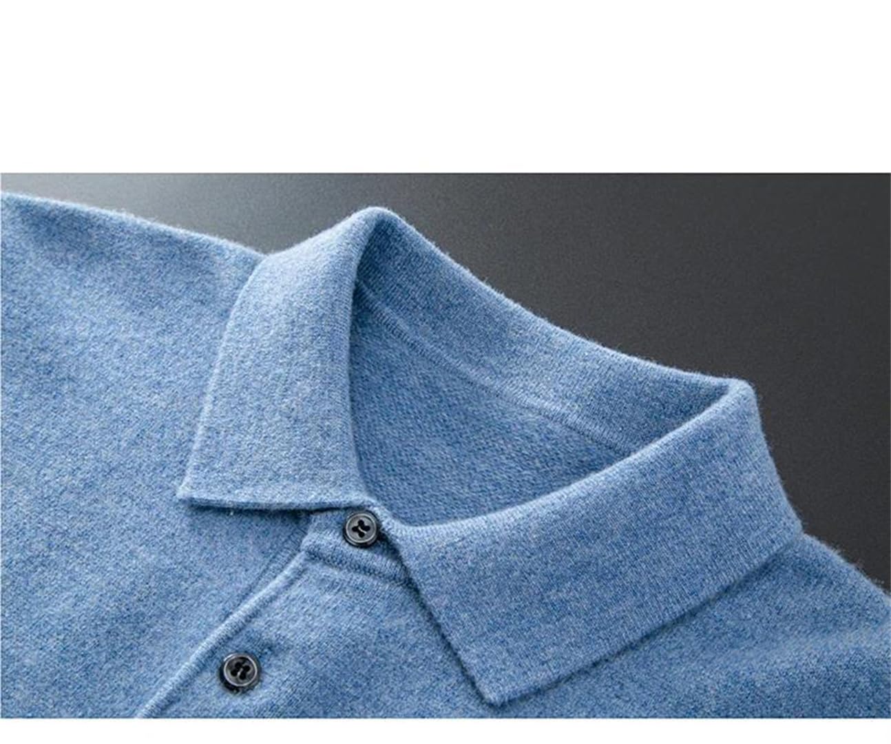 Suéter 100 % de cachemira para hombre, cálido, color liso, suéter de punto de invierno