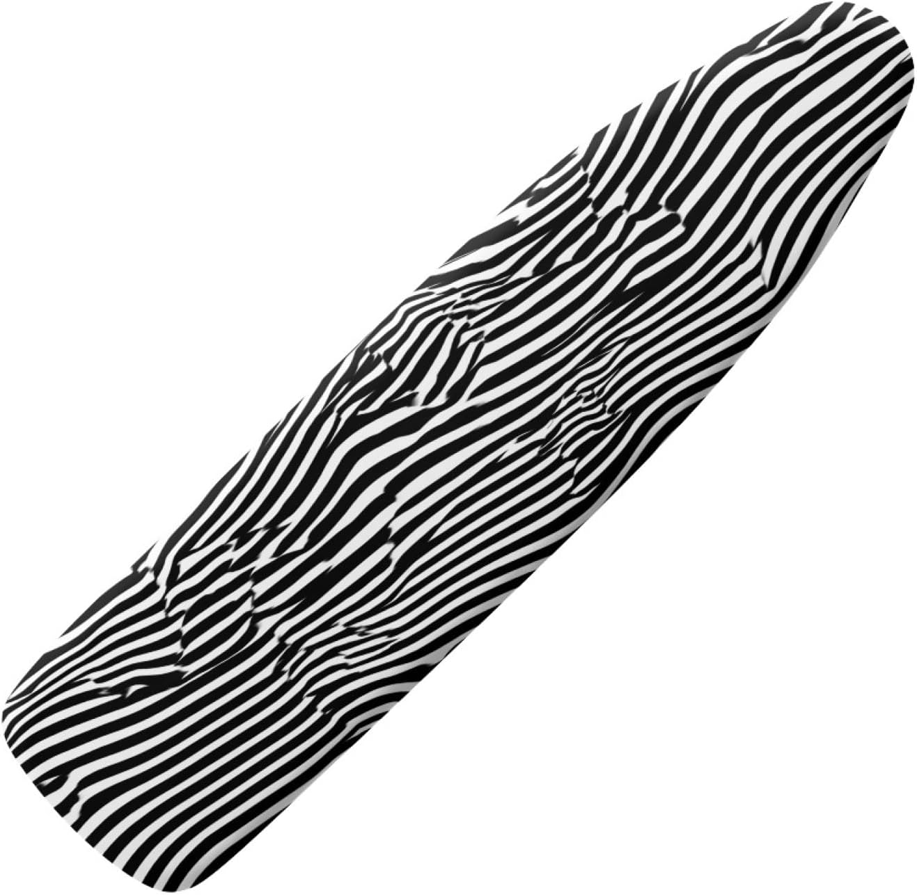 Large Ironing Board Cover and Pad 59x19 Black White Stripes Iron Table Cover with Padding,Extra Wide,Resist Scorching and Staining,Heatproof,Adjustable Fastener Durable Stain