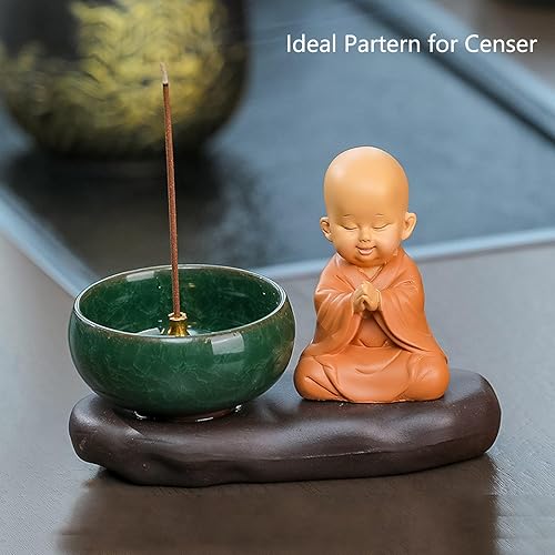 Miniatura 4 de 3 piezas de estatua de Buda bebé, estatua de Buda riendo para decoración del hogar, meditación, monje de Buda clásico, delicado, artes y