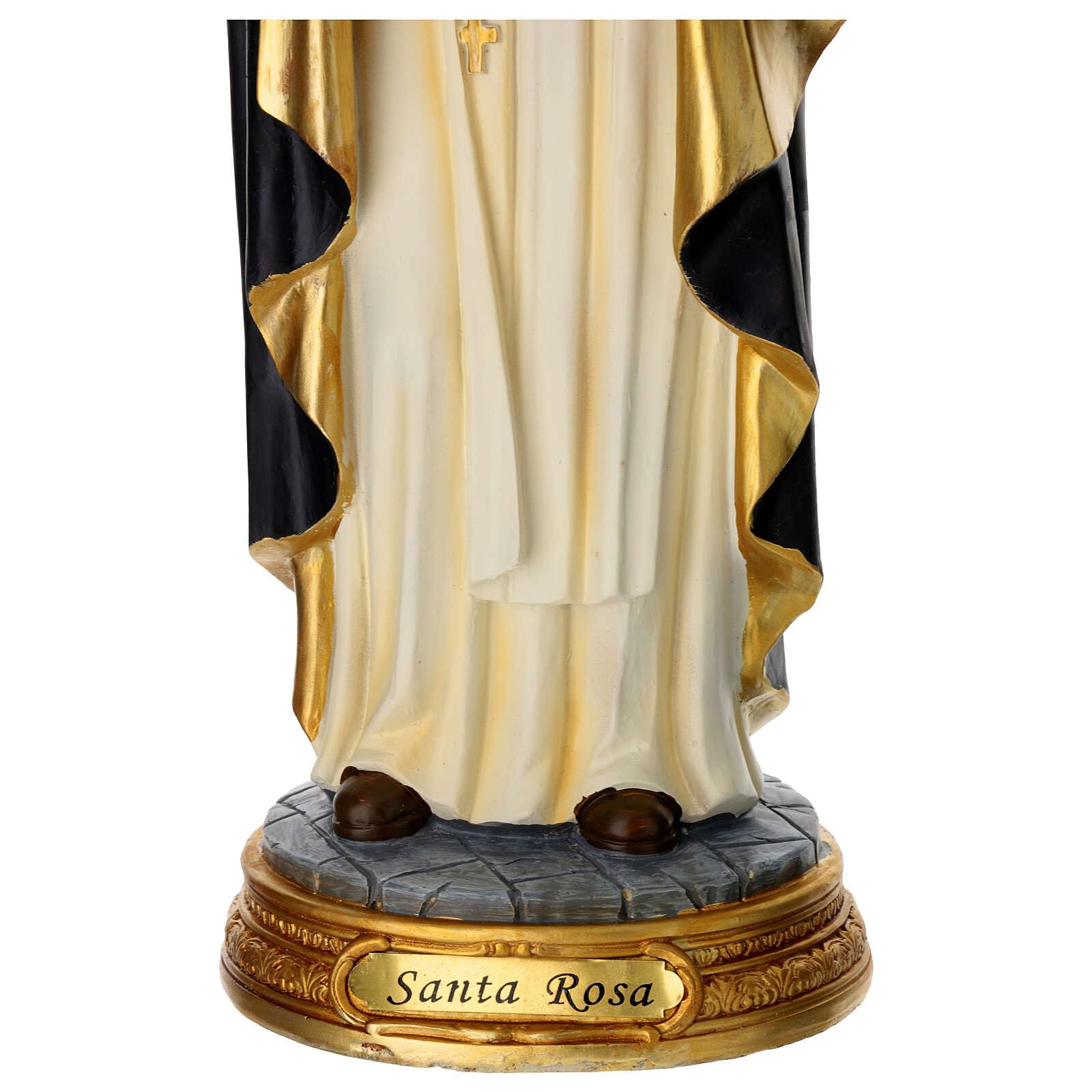 Holyart Statue in resina e PVC: Santa Rosa da Lima dipinta a mano 40 cm resina