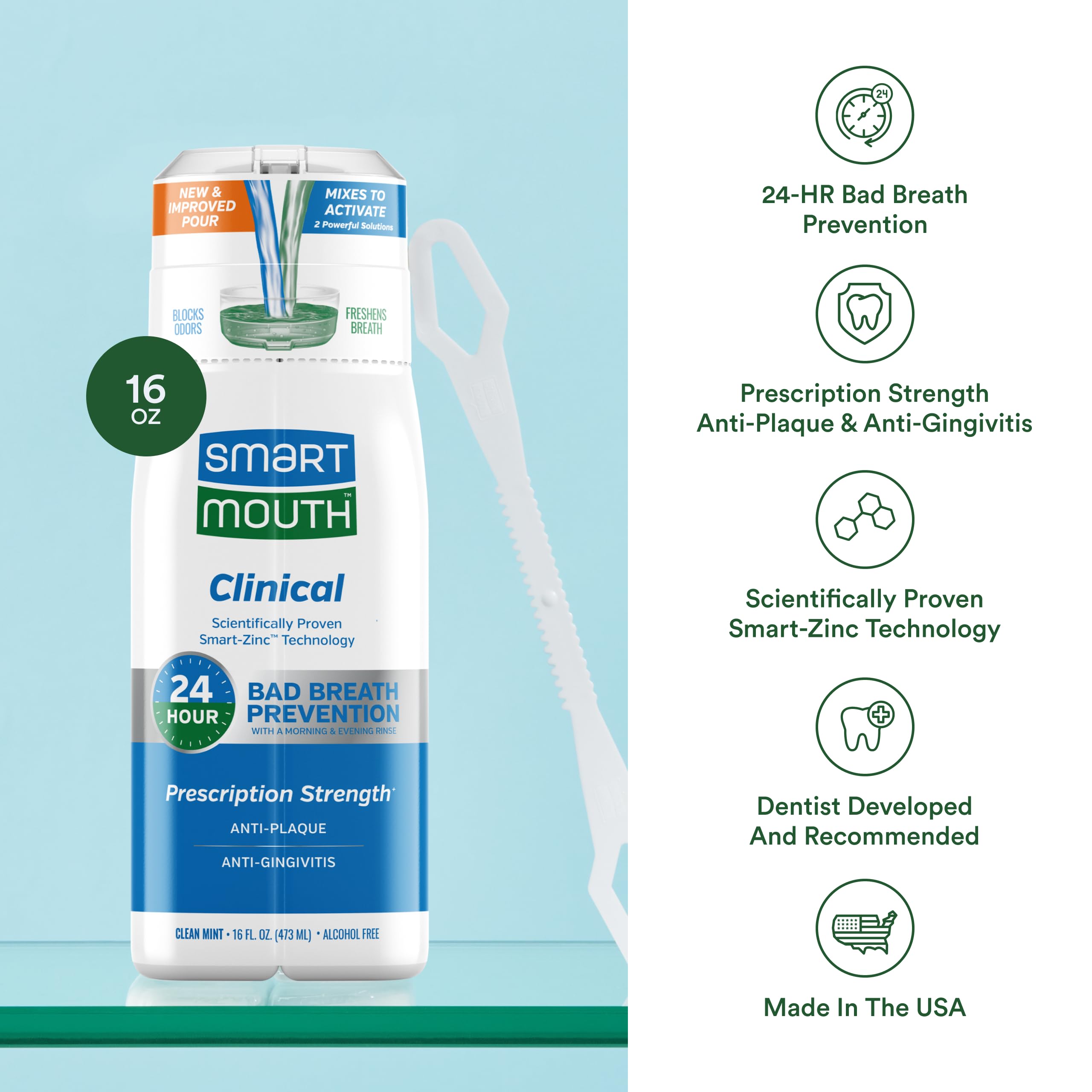 Mouth wash15個 Amazon.com : SmartMouth Clinical Zinc Activated Mouthwash with