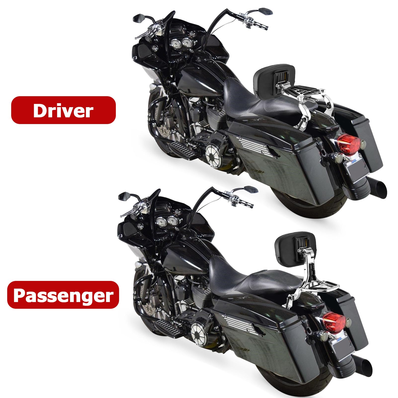 Sissy Bar Backrest Pad Luggage Rack Fit For Indian Chief Dark Horse