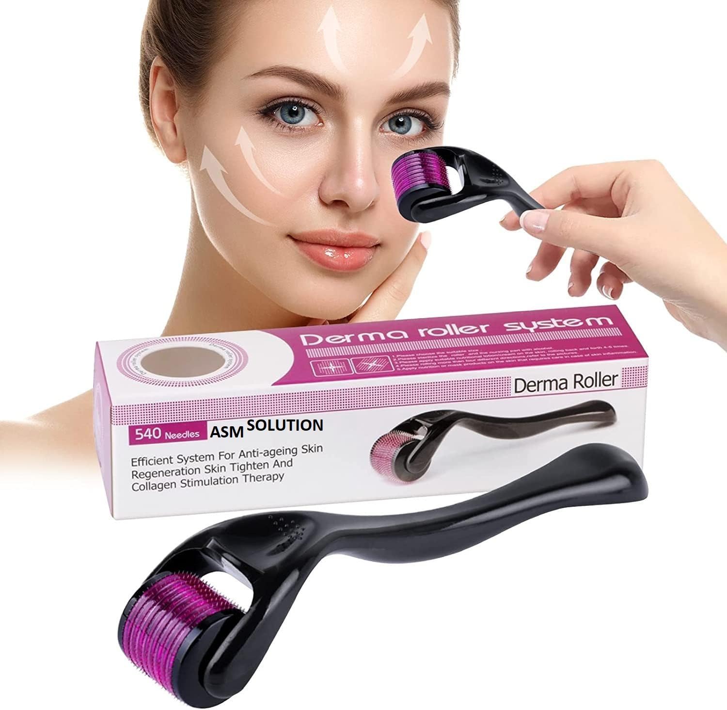 Roller For Hair And Beard Regrowth 540 Micro 0.5MM Titanium Alloy Needles Reduces Hair Fall & Stimulates Hair Follicles, Safe and Effective Easy to use | Skin Care Men and Women-image-19