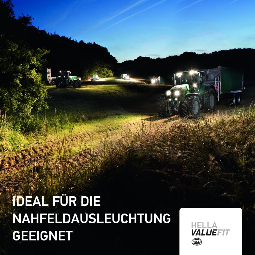HELLA VALUEFIT 1G0 357 109-111 Phare de Travail LED R2100 2.0 - 12/24V - 2300lm - Montage en saillie - Système d'étrier - Éclairage du champs proche - Câble: 300mm - Quantité: 1