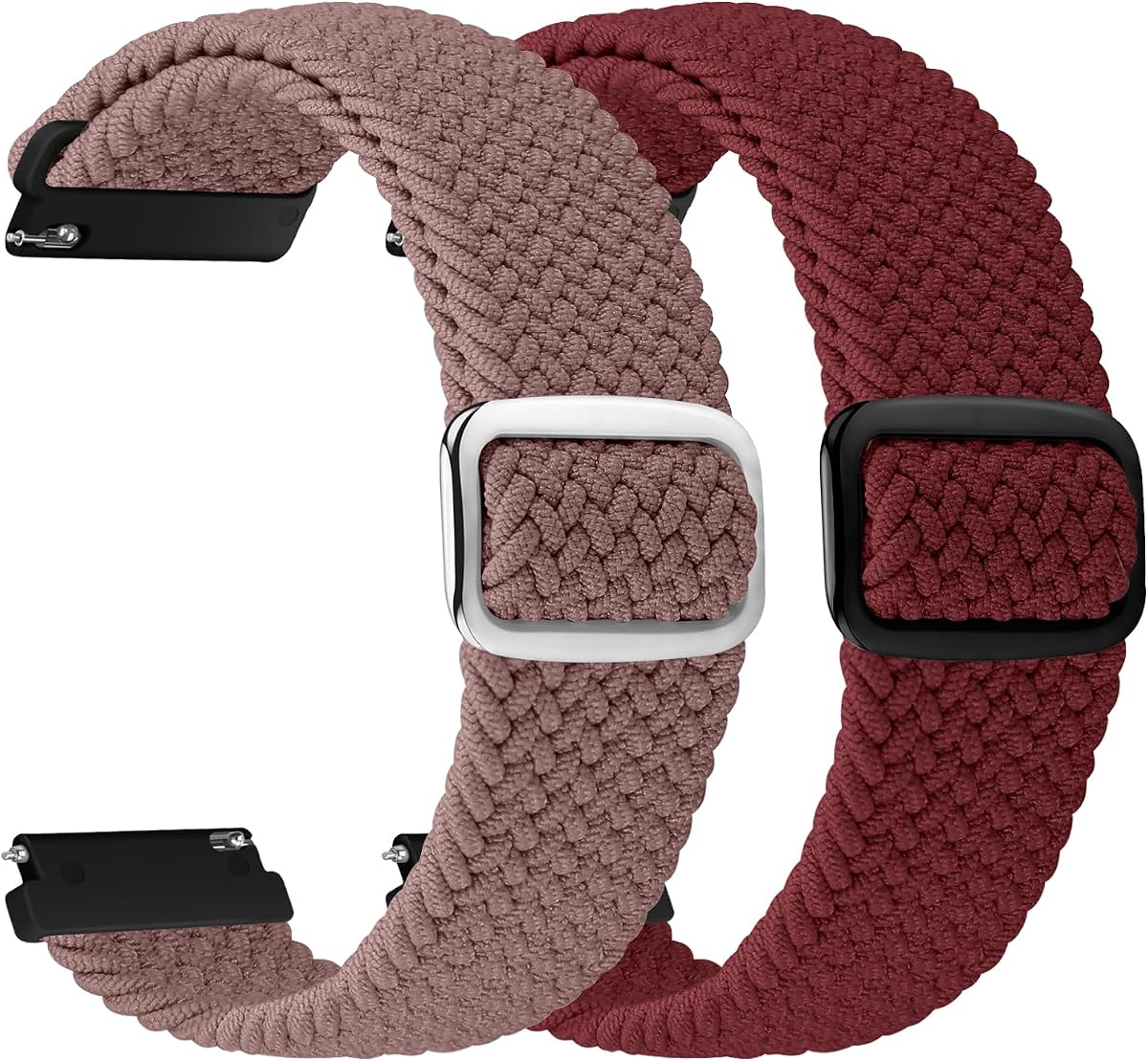 24mm Quick Release Braided Band Compatible with Garmin Venu X1, TicWatch Altas/Pro 5/Pro 5 Enduro, Solo Loop Adjustable Smartwatch Bands for Suunto 9/7/D5 Women Men