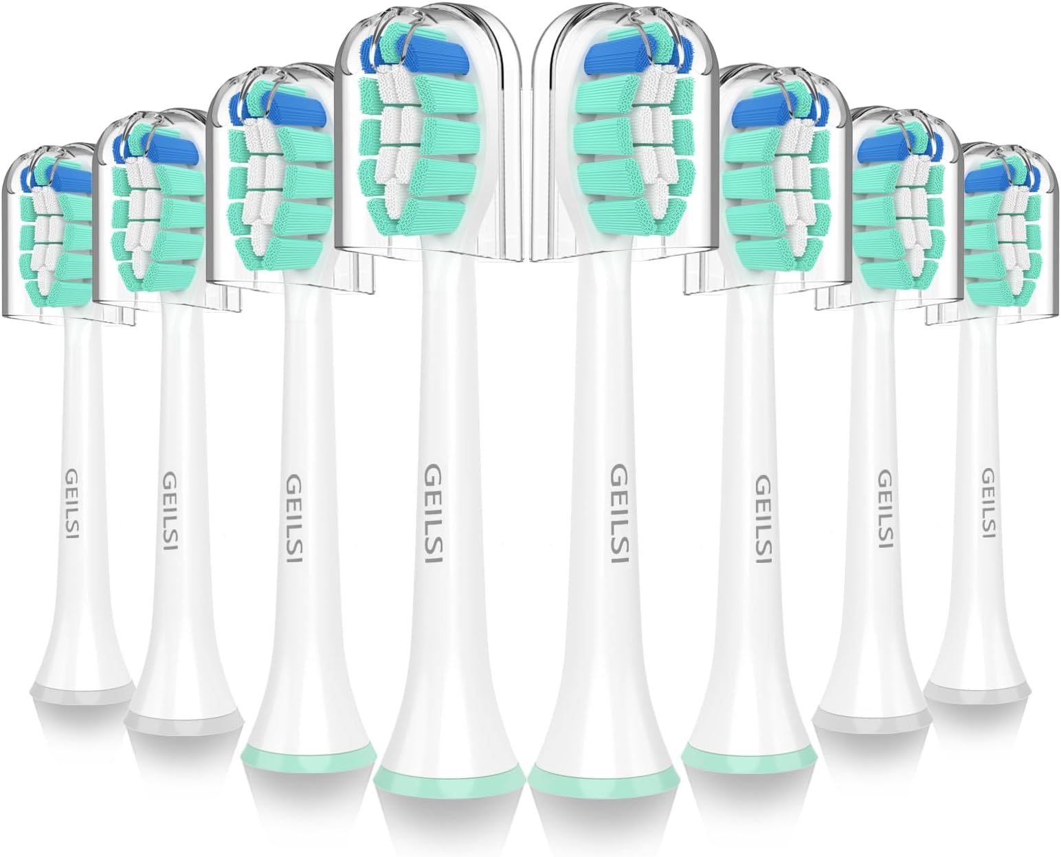 Replacement Heads for Philips Sonicare - Compatible with Toothbrush Electric C1,C2,C3,4100,G2,G3,W3,for DiamondClean 9500,ExpertClean 7500,FlexCare,HealthyWhite,ProtectiveClean 5100,6100-8 Packs