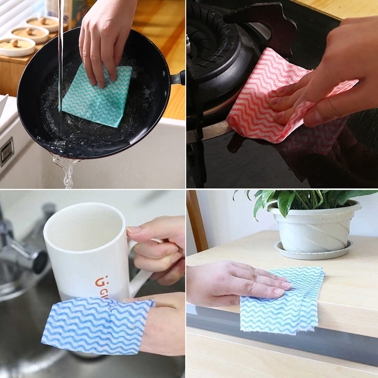 Set 3 Panni In Fibra Di Bambù Protea - Colore Antracite - Riutilizzabili, Assorbenti, Ecologici - Per Cucina E Casa - 3
