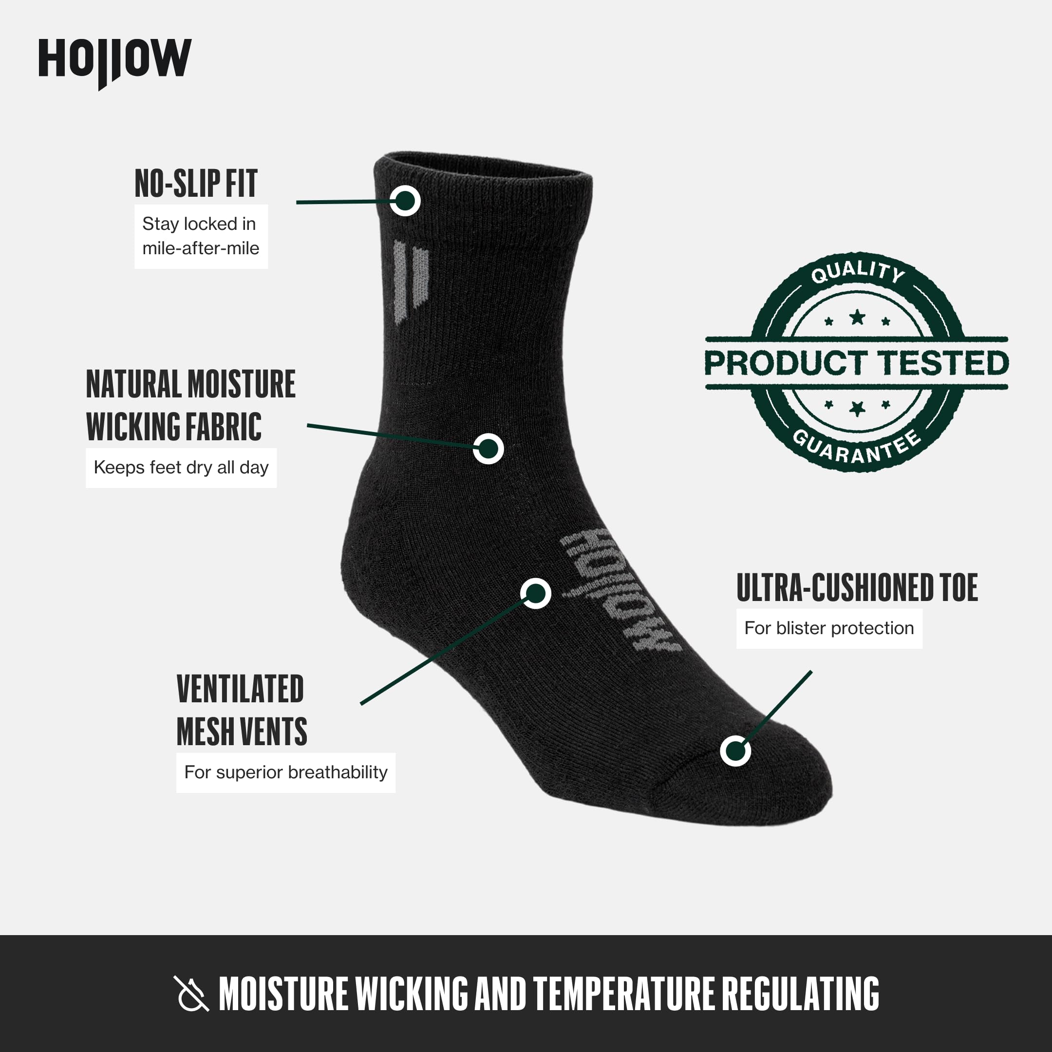 HOLLOW Calcetines tobilleros de alpaca para hombres y mujeres, absorben la humedad, calcetines de alpaca para senderismo, correr, regular la temperatura