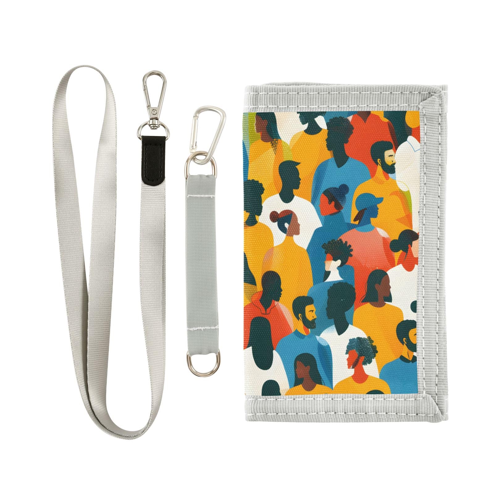 ALAZA Kids Wallets for Boys Girls Toddler Trifold Wallet Children Small Different People Human with Zipper Coin Pocket