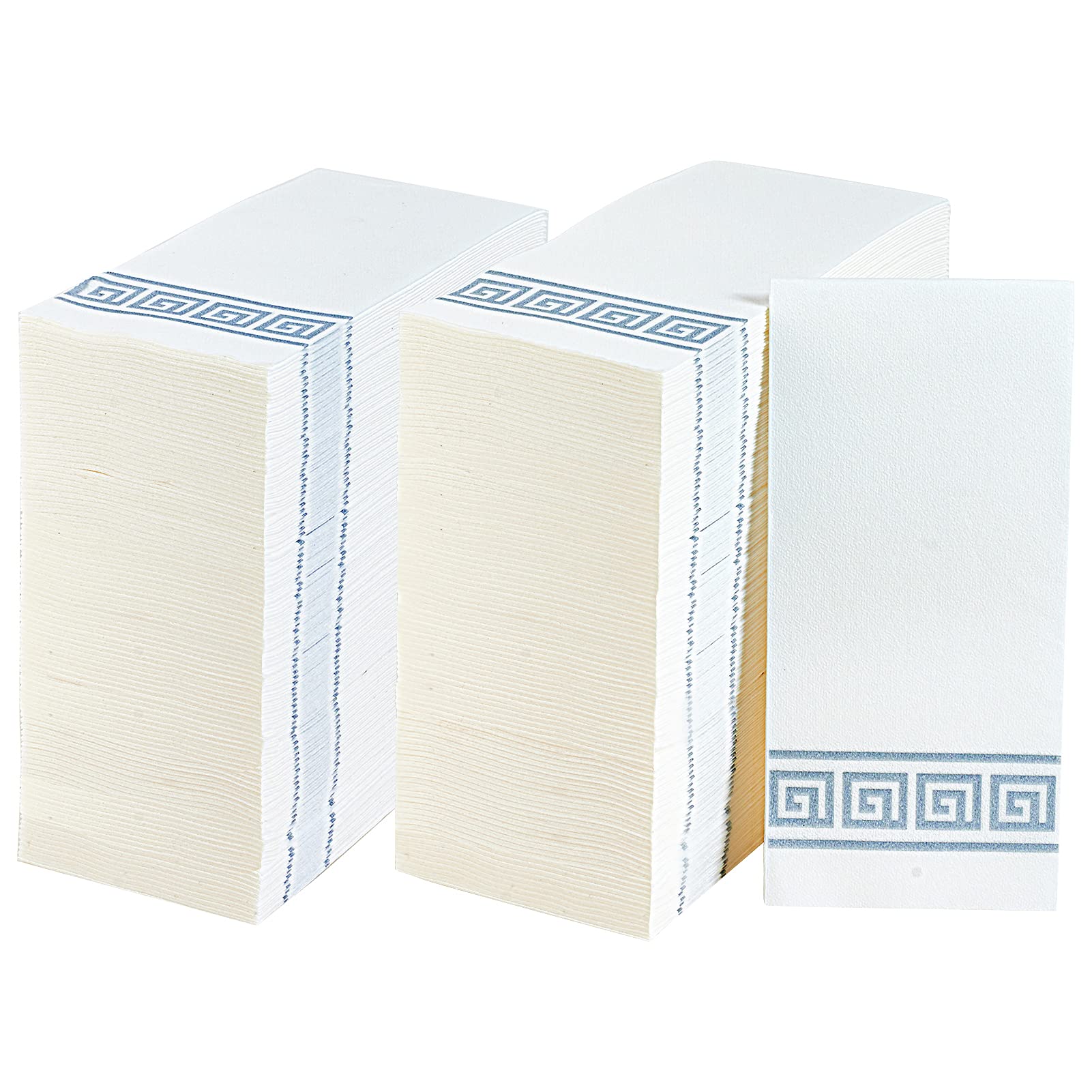 LITOPAK 200 Pack Paper Hand Towels for Bathroom, Guest Towels Disposable, and Paper Napkins Disposable for the Bathroom, Kitchen, Wedding, Party, and Dinner(Silver)