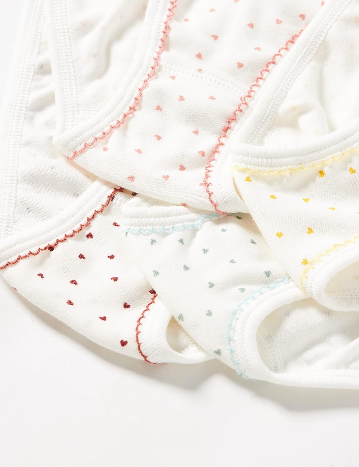 Petit Bateau Girls' Mini Hearts Cotton Briefs - 5-Pack STYLE A04CY SIZES 2-12 YEARS